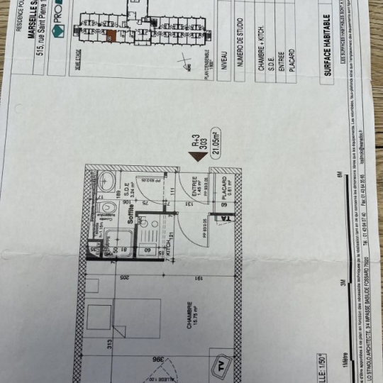 IMMOBILIERE ARTHUR : Appartement | MARSEILLE (13012) | 21 m2 | 550 € 